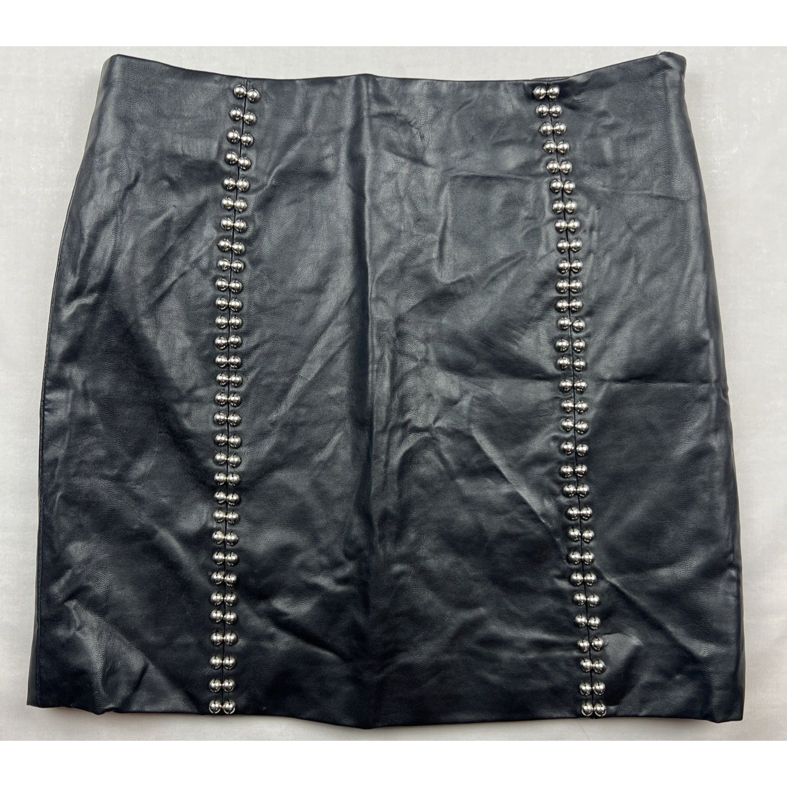 Forever 21 Faux Leather Studded Mini Skirt Small